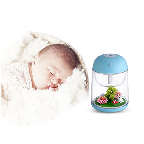 Humidificador micro paisaje con luz LED cambiante, modo de n