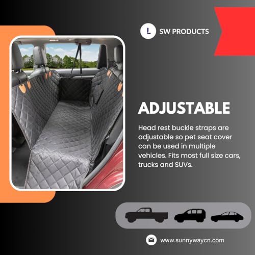 Funda de asiento trasero para mascotas, 100% impermeable, re