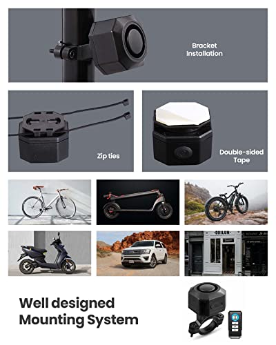 Alarma de bicicleta con control remoto, alarma de motociclet