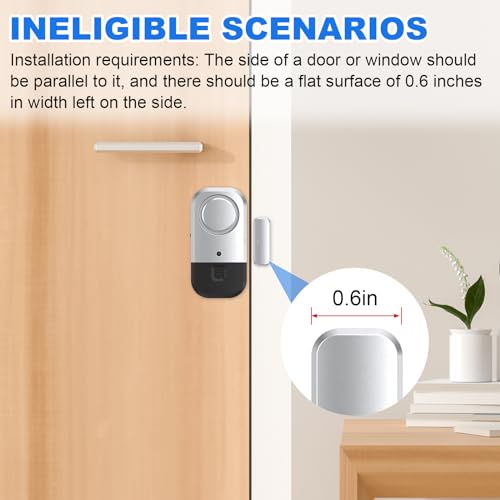 Sensores de alarma para puerta y ventana, alarma de puerta p