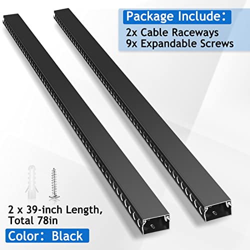 ZhiYo Canal de cables de 78 pulgadas (2 x 39 pulgadas de lar