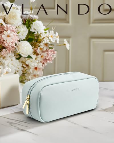 Vlando Bolsa de maquillaje de viaje,Pequeña bolsa de cosméti