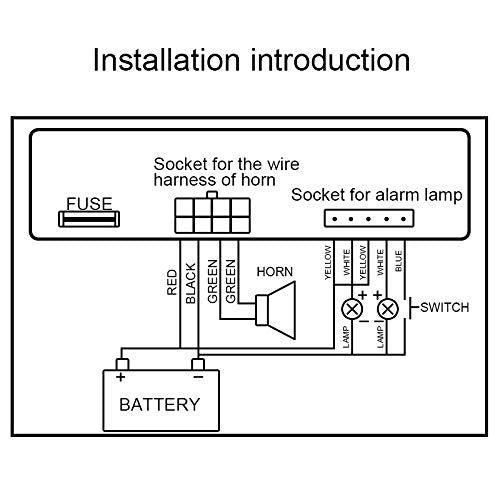 DC12V 400W 8 sonido fuerte alarma de advertencia de coche po