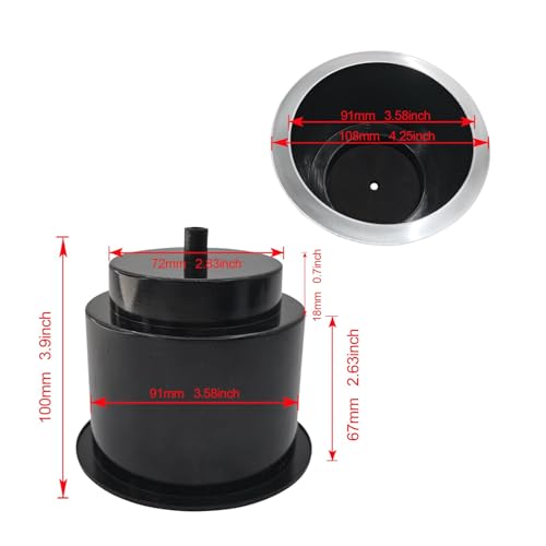 ISURE MARINE 4 portavasos de plástico universal cromado con