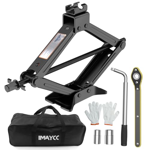 IMAYCC Kit de gato de automóvil, gato de tijera para automóv