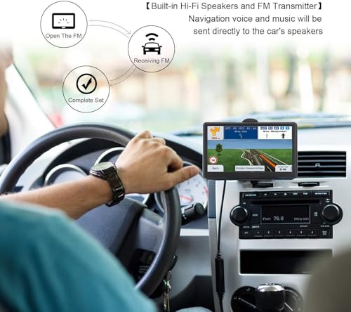 Navegador GPS para coche, camión, RV, último mapa 2025, pant