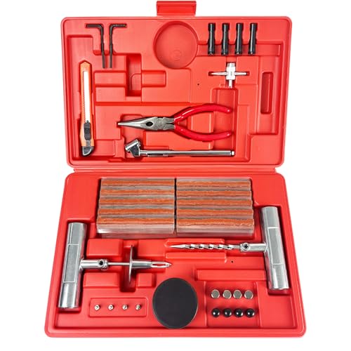 C&T Kit de reparación de neumáticos de 86 piezas, kit de rep
