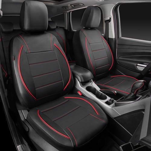 CAR PASS - Fundas para asiento universal., Negro y rojo