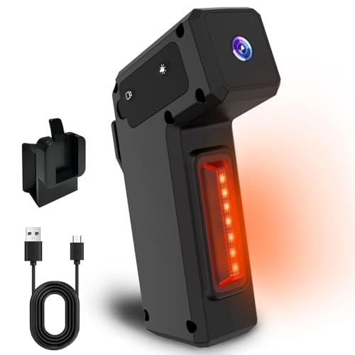 Cámara de bicicleta con luz trasera 1080P HD Cámara de acció