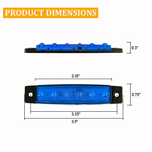 PSEQT 10 unidades de luces LED de tira de roca para auto, lu