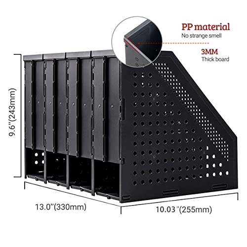 Marte Vanci Archivador plegable para revistas con 4 comparti