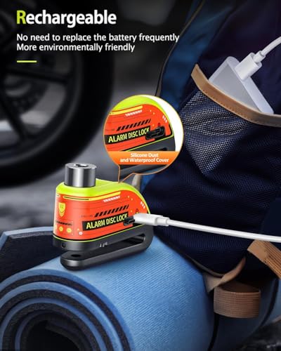 ZEXMTE Bloqueo de freno de disco para motocicleta, alarma re
