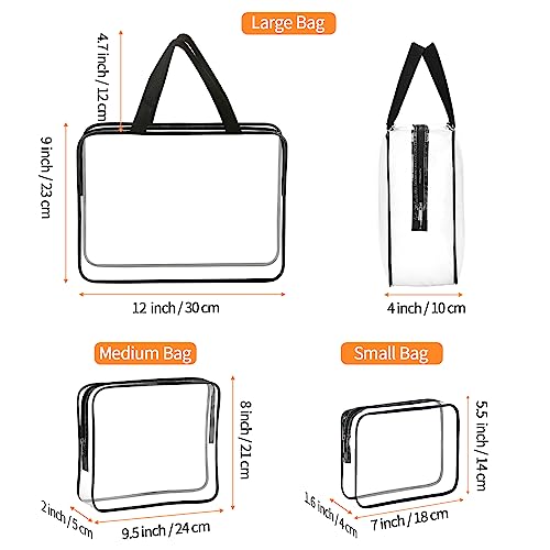 HAOGUAGUA 3 bolsas grandes de viaje transparentes para artíc