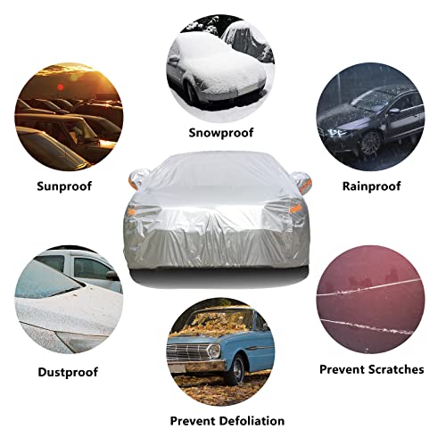 SEAZEN Funda de automóvil de 2 capas impermeable para todo t
