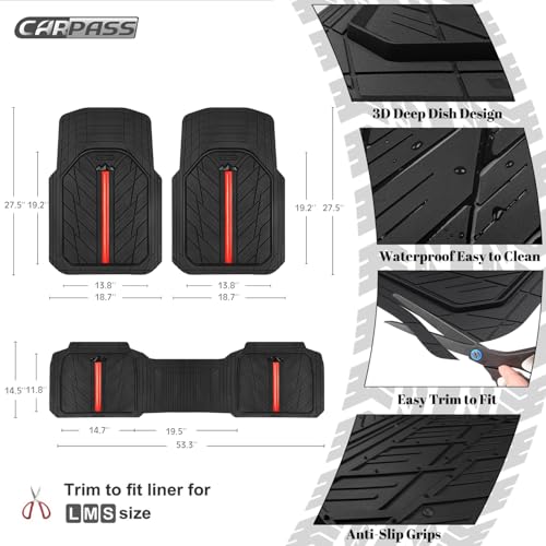 CAR PASS DeepDish - Juego completo de alfombrillas de goma r