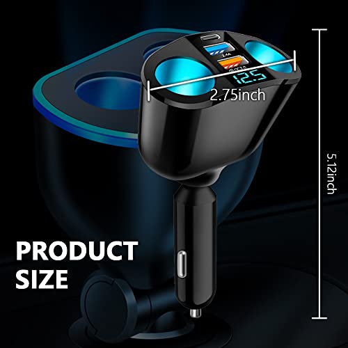 Cargador USB para encendedor de cigarrillos multipuertos, di