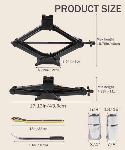 Scissor Jack Lift - Herramienta de gato de neumáticos de aut