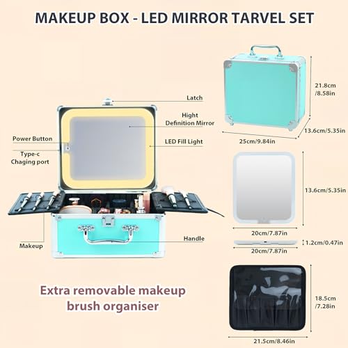Caja de maquillaje, Oro Rosa, L, Con divisor ajustable maqui