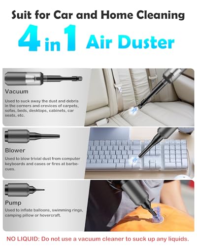 Car Vacuum Portable Cordless - 16000Pa 4 in 1 Arify Pro Cord