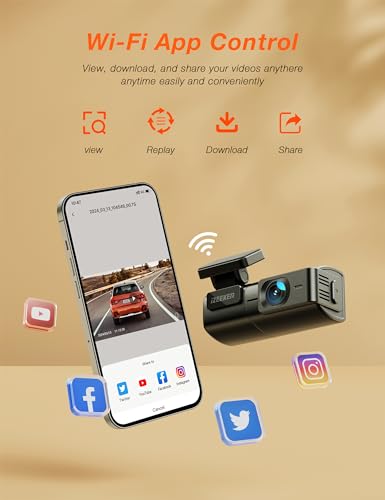 iZEEKER Cámara de tablero WiFi de 2.5 K para coches, mini cá
