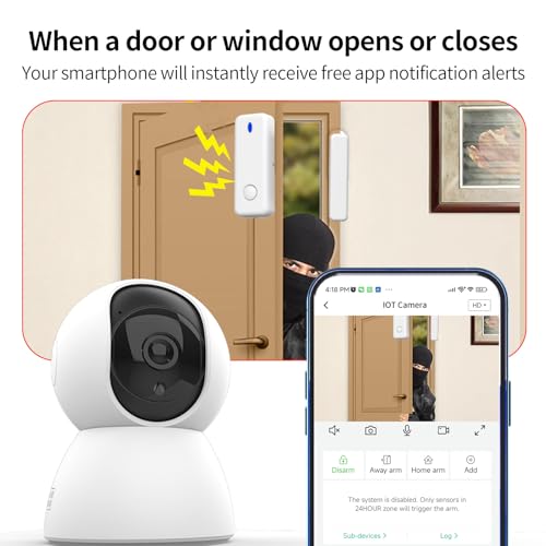 Alarma de ventana y puerta cuando se abre (paquete de 5) par