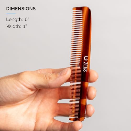 Zeus Handmade saw-cut – Peine para barba – 6" x 1" – PREMIUM