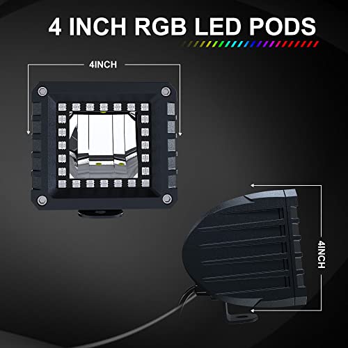 Lpteso Barra de luz LED RGBW de 32 pulgadas, 180 W, haz comb