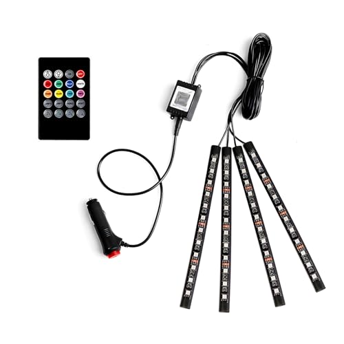 Kit de 4 luces LED para interior de automóvil y tiras de luc