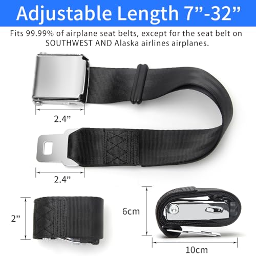 Coolrunner Extensor de cinturón de seguridad de avión, exten