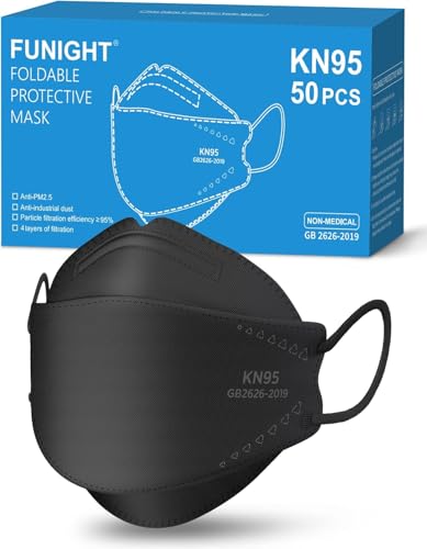 Funight Mascarillas KN95 para adultos, paquete de 50 mascari