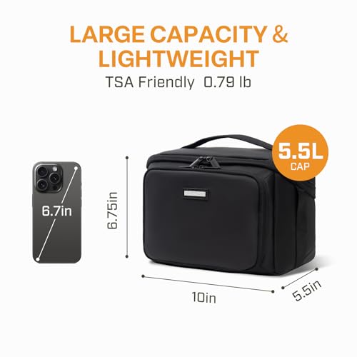 Everfun Neceser compacto para hombres y mujeres de viaje, ki