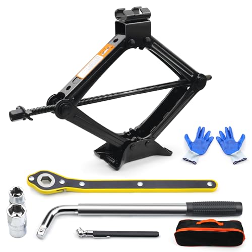 Kit de gato de automóvil de 2 toneladas, kit de herramientas