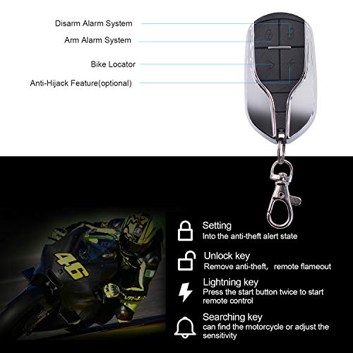 Kit de seguridad para motocicleta, sistema de alarma, arranq