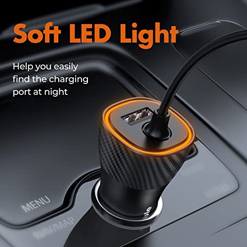 UNBREAKcable - Cargador de coche para iPhone de 32 W, carga