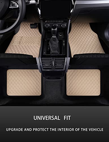Alfombrillas para automóvil, diseño de diamante, de piel sin