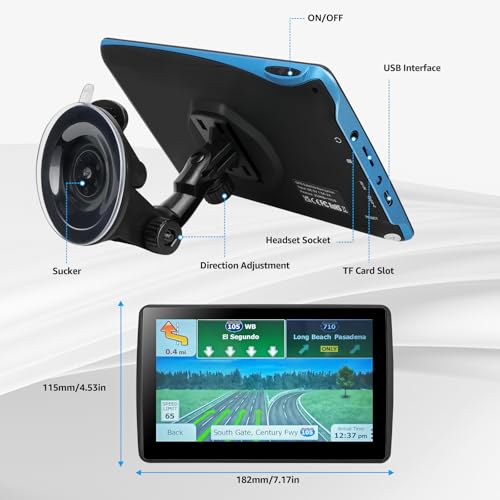 Navegador GPS para coche, camión, RV, mapa 2025, pantalla tá