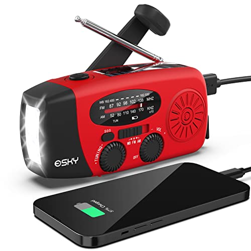 Esky – Radio de emergencia con manivela de mano, alimentació
