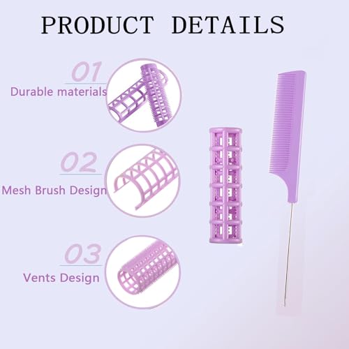 ZMD Juego de 28 rulos de plástico para el cabello, de 0.6 pu