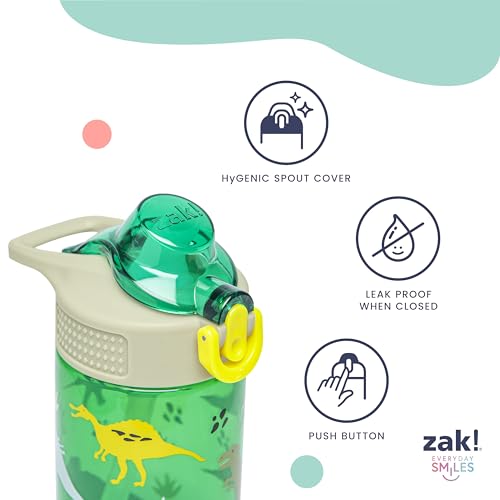 Zak Designs Botella de agua con diseño de Minecraft, de plás