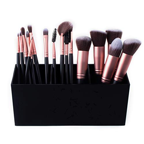 Super Z Outlet Organizador de maquillaje cosmético negro par