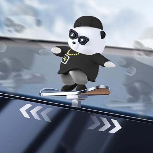 Divertido adorno de patinaje para patineta, oso patinador, d