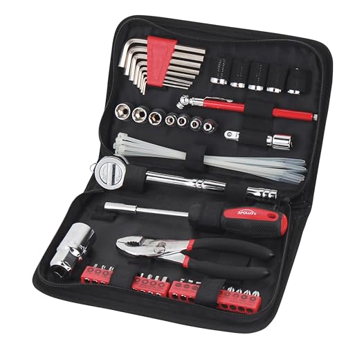 Apollo Tools DT9774 - Juego de 56 herramientas compactas SAE