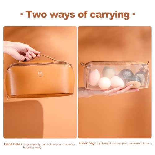 BS-MALL Bolsa de maquillaje de viaje: bolsa de aseo portátil