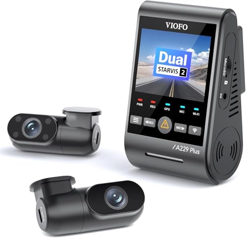 VIOFO Cámara de tablero A229 Plus de 3 canales, doble STARVI