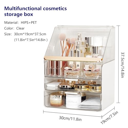 DASITON Organizador de brochas de maquillaje multicapa a pru