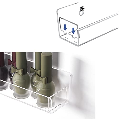 Juego de 6 soportes acrílicos para esmalte de uñas, montado