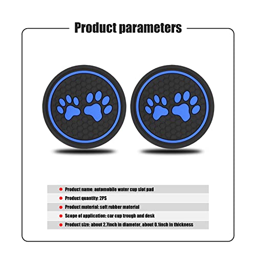 cueclue 2 posavasos para automóvil, 2.75 pulgadas, de silico