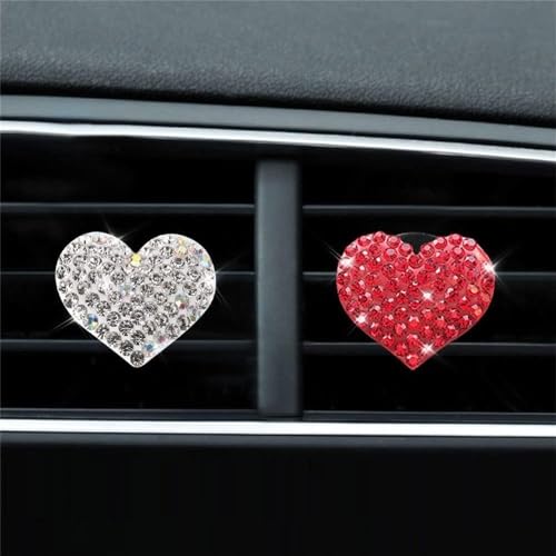 Clips de ventilación de coche con diamantes de imitación de