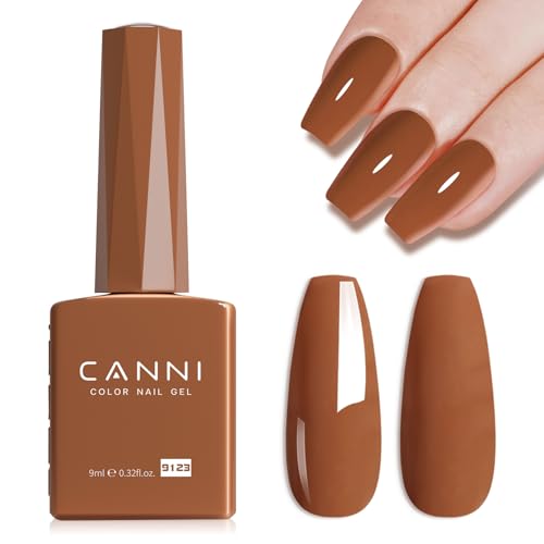 CANNI Esmalte de uñas de gel marrón, 1 unidad de esmalte de