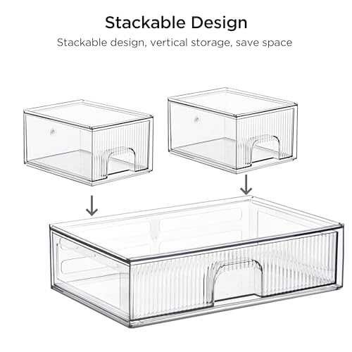 HBlife Organizador apilable de acrílico transparente para ca